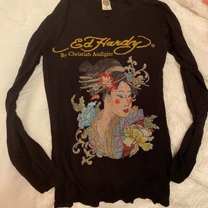 Ed Hardy Long Sleeve Gesha Girl